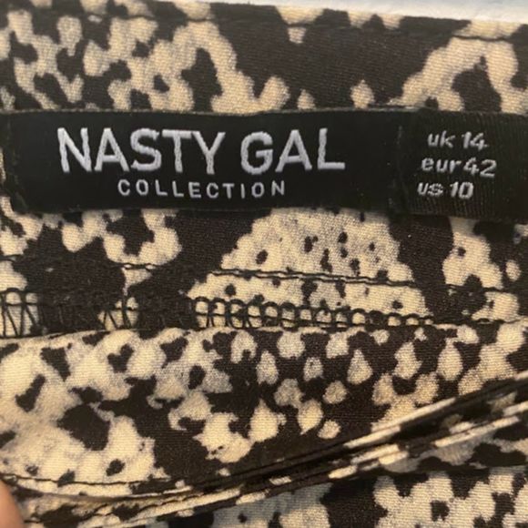 Nasty Gal Snake Print Ruffle Hem Mini Skirt 10 - Picture 4 of 7
